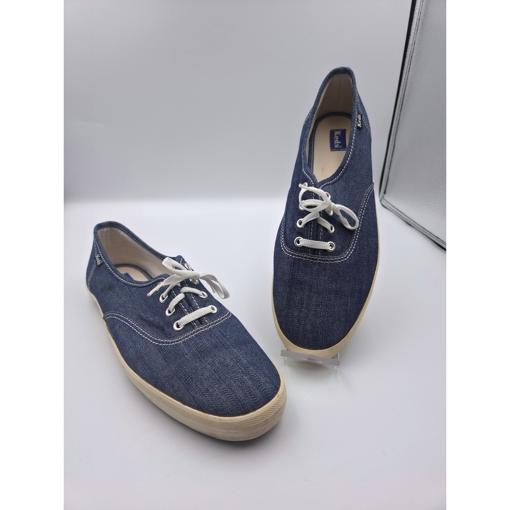 Keds Champion Sneakers Size 9 Denim Canvas Indigo‎ Low Top Lace Up WF13397